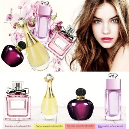 Conjunto de Perfumes Femininos Elegantes p/ Presente - Coleção Sweetheart, Aroma Leve e Médio de Longa Duração, Sem Formaldeído, Notas Florais, Ideal para Ocasiões Especiais, Caixa de Presente Incluída, Frasco de Perfume | Apresentação Elegante | Fragrância Sem Formaldeído.