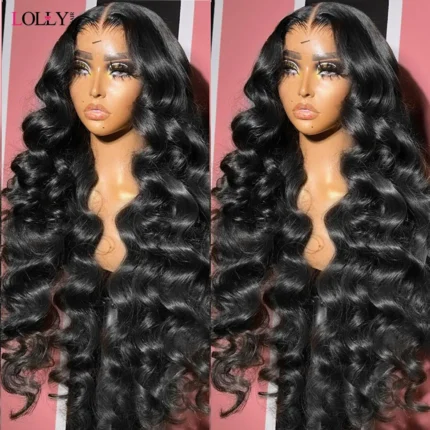Peruca Lace Front 13x4 - Cabelo Humano Loose Deep Wave - Acabamento Pré-Arrancado de Luxo