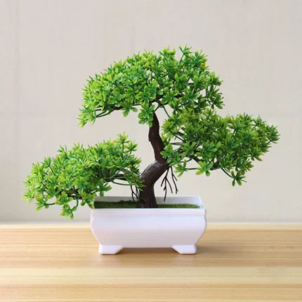 Árvore Bonsai Artificial para Jardim, Plantas de Simulação, Plantas de Pote, Enfeites para Casa, Quarto, Quarto, Exterior, Decoração.