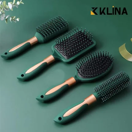 Klina - Pente de Massagem Capilar, Almofada de Ar, Escova de Cabelo para Couro Cabeludo, Antiestático, Salão de Beleza, Spa, Ferramenta de Modelagem Cabeleireiro, Oval, Redondo.