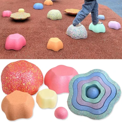 Pedra de Equilíbrio de Espuma para Crianças, Brinquedos Esportivos, Toque, Integração Sensorial, Treinamento, Equipamento Sensorial, Jogos Ao ar Livre para Crianças.