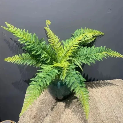 Planta de Samambaia Perfumada Grande Artificial Grama Persa Material PVC Jardim Samambaia Persa Bonsai Decoração Simulação Planta Grama 1 Peça.