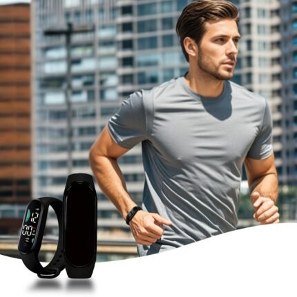 Relógio Esportivo Led Com Tela Sensível Ao Toque, Ideal para Estudantes. Pulseira de PVC Resistente, Visor de 24 Horas, Perfeito para Atividades Escolares e Ao Ar Livre, Uso Diário, Monitoramento de Atividades Físicas, Design Esportivo, Moderno, Pulseira de Silicone, Ajuste Confortável, Relógio Eletrônico.