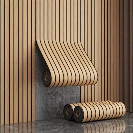 Adesivo de Parede / Papel de Parede Autoadesivo de 2,1 Milímetros de Espessura para Renovação de Móveis, Papel Com Textura de Madeira, Imitação de Madeira para Portas de Armários e Guarda-roupas, Adesivo Grosso de Mesa, Madeira Natural.