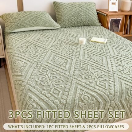 Jogo de 3 Peças Com Lençol de Baixo Com Estampa de Flores de Hibisco, Incluindo 1 Lençol de Baixo Com Elástico e 2 Fronhas. Quente e Confortável, Macio e Agradável Ao Toque, Ideal para Outono e Inverno. Lindo e Moderno Padrão Floral Em Estilo Europeu. Cobertura Total de 360°.