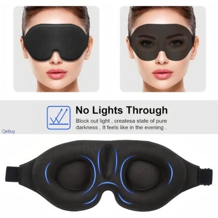 Máscara de Dormir 3d para Contorno dos Olhos, 1/2/3 Peças, Pressão Ocular Zero, Macia e Confortável, Alça Ajustável, Adequada para Sono Profundo, Relaxamento de Ioga, Com Uso Em Viagens, Cochilos e Presentes.