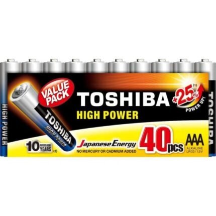 Pilha Alcalina AAA 1,5V LR03GCP (C/40 Pilhas) Toshiba [F002]