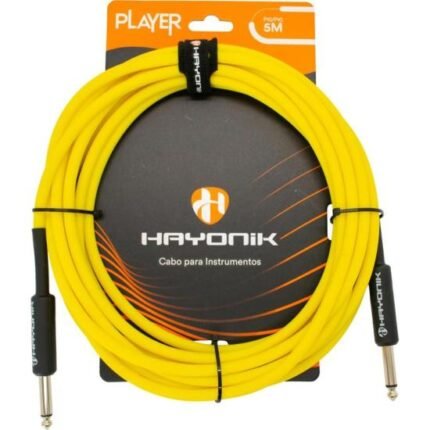 Cabo Para Instrumento Hayonik Player P10 x P10 5m Amarelo [F002]