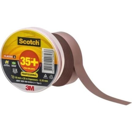Fita Isolante 19x20m Scotch 35+ Marrom 3M [F002]