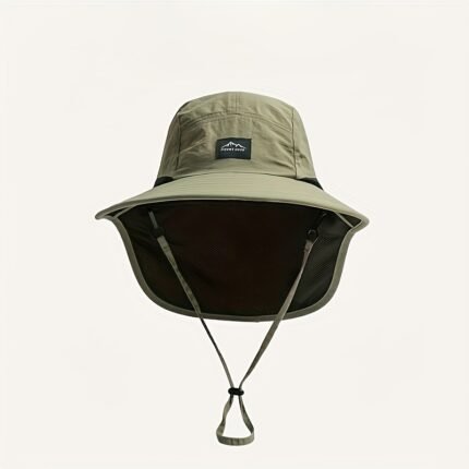 Chapéu de Sol Em 4 Cores, Protetor Solar para Uso Externo p/ Homens e Mulheres Com Proteção para o Pescoço na Primavera / Verão / Outono / Inverno. Projetado Especialmente para Caminhadas Em Família.