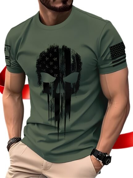 Camiseta Plus Size 3D para Homens, Estilosa, Malha de Primeira Linha, Fashion.