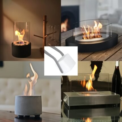 Conjunto de 48 Pavios de Fibra Cerâmica, Ideais para Lareiras de Mesa - Uso Interno e Externo, para Lareiras, Camping, Churrasco e Culinária | Isolamento à Prova de Fogo Em Altas Temperaturas | Prolonga o Tempo de Queima e Aumenta a Segurança, Estrutura Semelhante a Uma Esponja.