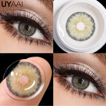 Lente de Contato Cor DNA Taylor Série Cosmética Lente de Contato Anual Cinza Azul Beleza Natural Mulheres Olhos Coloridos Maquiagem