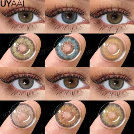 Uyai Cleópatra Série Novos Alunos Coloridos Maquiagem Lentes de Contato Verdes Beleza Mulheres Pupilas Cosméticos Coloridos Marrom Pupilas Naturais