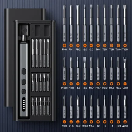 Conjunto de Chave de Fenda Elétrica Kit de Ferramentas Elétricas de Precisão Recarregável Com Luz Led 30 Bits para PC Ferramentas de Reparo de Mobile.