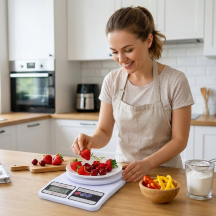 Balança Digital de Cozinha 10kg Alta Precisão com Função Tara LCD.