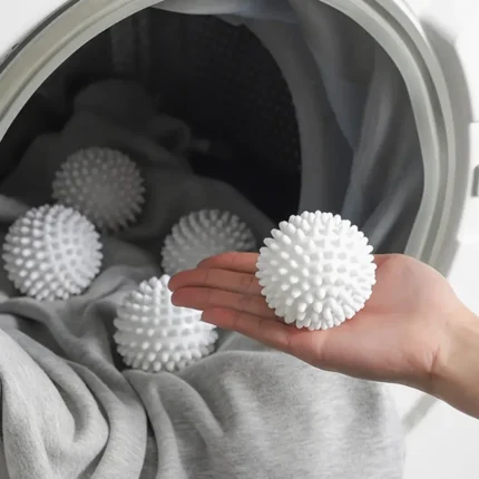 Bola Mágica para Lavar Roupas – Remove Fiapos e Pelos – Lavagem Eficiente Sem Sabão – Reutilizável e Econômica Kit c/ 4pçs.