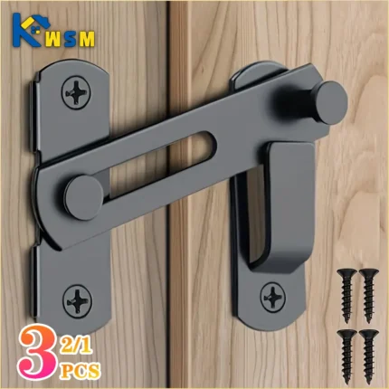 Trava de Porta de Segurança Reforçada Anti-Ferrugem 3”/4” – Instalação Fácil para Portas, Janelas e Armários (Baby Proof)