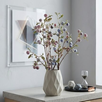 Galhos Decorativos com Mini Maçãs Nevadas Premium.
