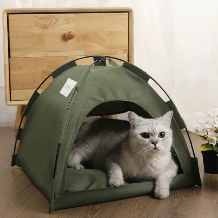 Tenda Quente para Gatos Inverno – Cama Casinha Macia Tipo Caverna Pet