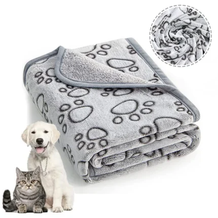 Cobertor Macio para Pets – Manta Quente Estampada de Desenho Animado para Gatos e Cães