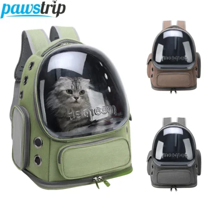 Mochila Transparente para Gatos e Cães Pequenos | Bolsa Respirável Impermeável para Viagens
