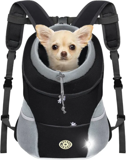 Mochila Frontal para Cães e Gatos Pequenos – Dobrável, Respirável e Segura
