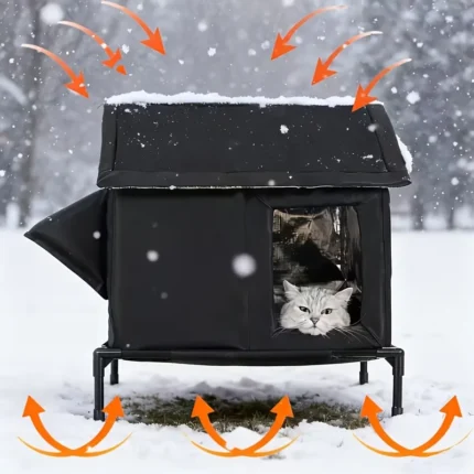 🐱 Casa Térmica Impermeável para Gatos – Abrigo Quente para Inverno e Área Externa