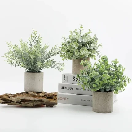 Bonsai De Eucalipto Artificial Em Vaso Para Decoração.