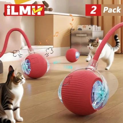 Brinquedo Interativo Inteligente para Gatos – Bola Elétrica Recarregável com Cauda