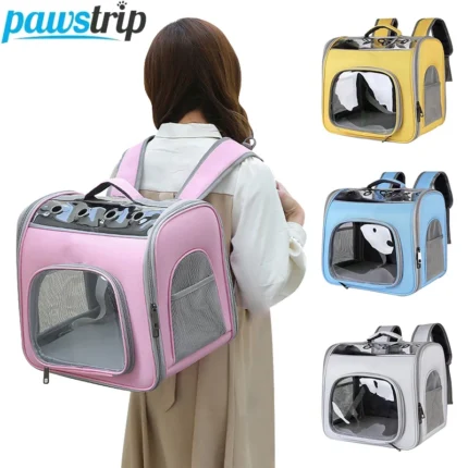 Mochila Transportadora para Gatos e Cães Pequenos | Bolsa Dobrável Respirável para Viagens