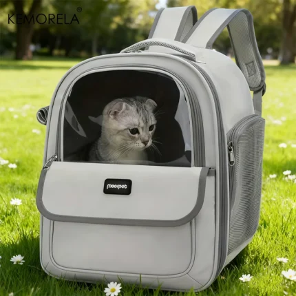 Mochila Transportadora para Gatos e Cães | Cápsula Transparente Respirável Grande Capacidade
