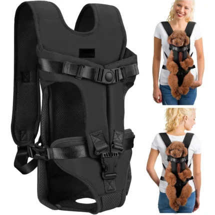 Mochila Frontal para Cães e Gatos até 10kg | Transportador Ajustável Mãos Livres e Respirável