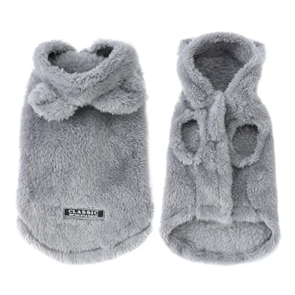 Moletom com Capuz para Cães e Gatos – Casaco de Lã Fleece Quente, Macio e Estiloso para Inverno (XS a XL)